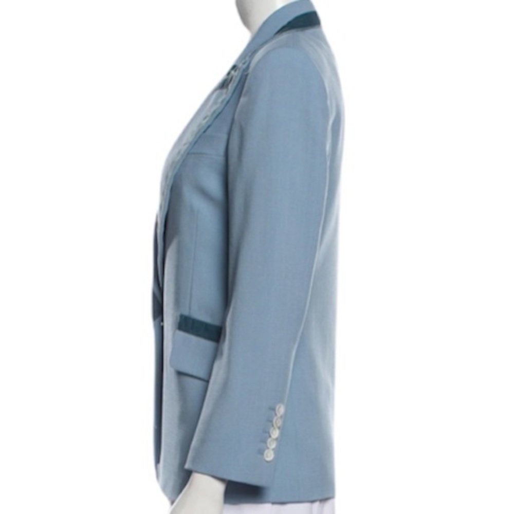 Gucci Light Blue Blazer with Dark Teal Trim - Picture 6 of 16